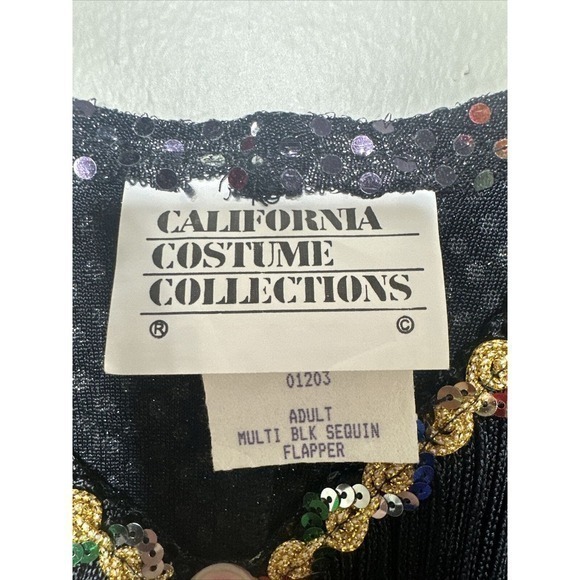 California Costume Collections Women’s Flapper multi Sequin Dress Size Medium - Picture 7 of 16
